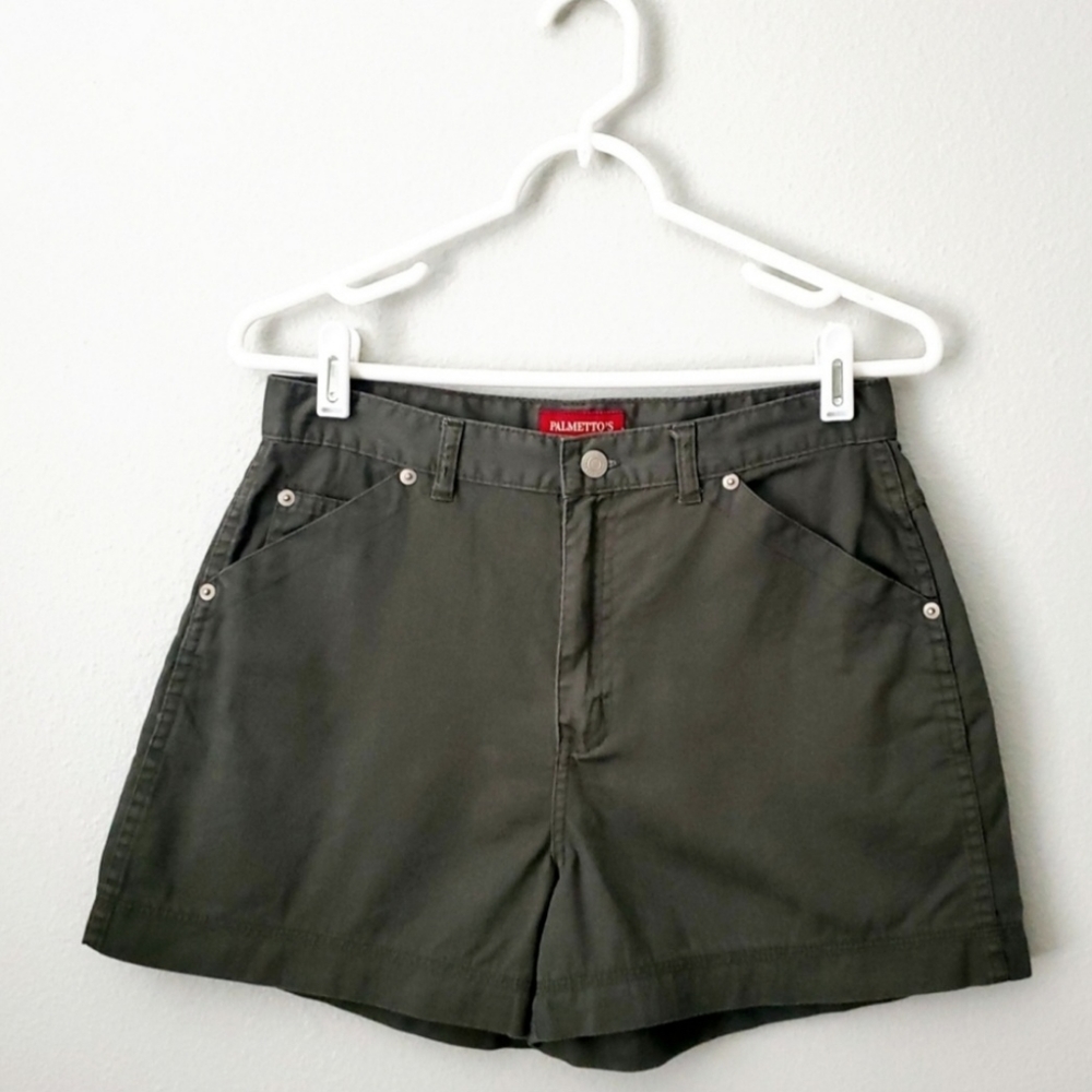 Palmetto's Vintage Army Green High Waisted Boho Festival Shorts, Size 9 - Picture 16 of 16